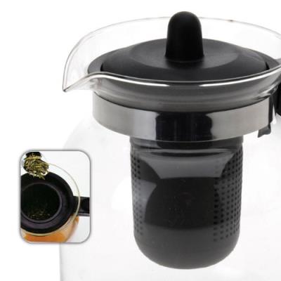 Ema ce4000020 théière avec filtre avec filtre transparent/noir 1,5 l