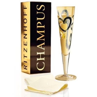 RITZENHOFF FLÛTE À CHAMPAGNE SERVIETTE INCLUSE, 200 ML, DESIGN 2012, THOMAS MARUTSCHKE, 1070190