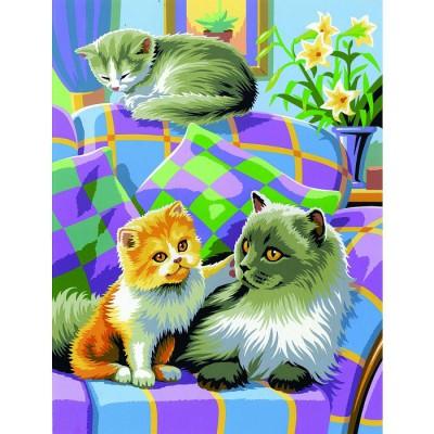 Oz International - Peinture au numéro - Débutants - Duo : Chats