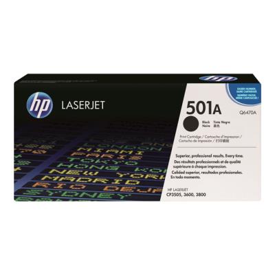 HP 501A - zwart - origineel - LaserJet - tonercartridge ( Q6470AC ) - Contract