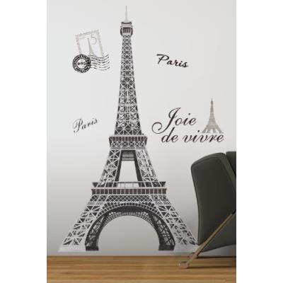 Jomoval room mates stickers muraux repositionnables tour eiffel