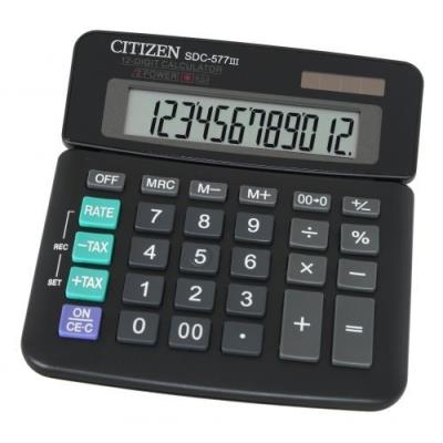 Citizen calculatrice de bureau grande dimension écran inclinable noir citizen sdc577iii