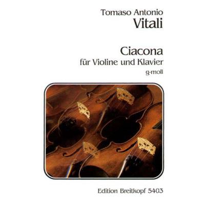 Partitions classique EDITION BREITKOPF VITALI TOMMASO - CHACONNE G-MOLL - VIOLIN, PIANO Violon