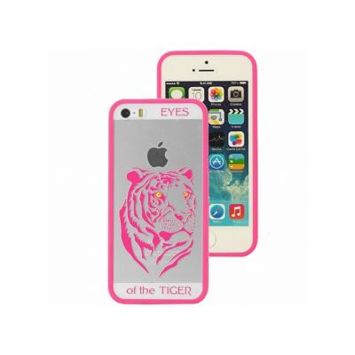 Coque Bi-matière Tiger compatible iphone 5/5S Fushia