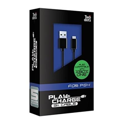 Cable play and charge pour ps4 two dots