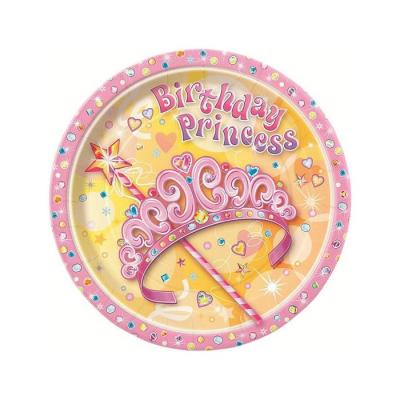 8 Assiettes Anniversaire Princesse (18cm) - Décoration