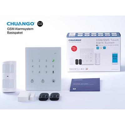 Alarme sms gsm touch chuango fonctionner avec app kinder o2 avec contrôle go2