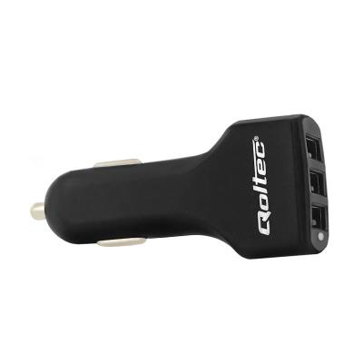 Qoltec voiture chargeur 24w 5v 4.8a 3xusb 50027.24w