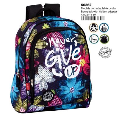 Montichelvo Backpack A.O. CG Never Give Up Cartable, 43 cm, Multicolore (Multicolour)