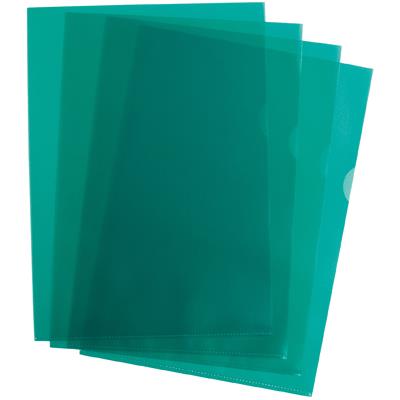 Pochettes coin polypropylène 9/100 vert - Boîte de 100