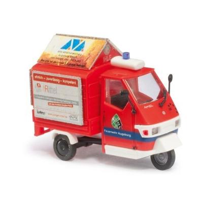 BUSCH VOITURES - BUV48474 - MODÉLISME FERROVIAIRE - PIAGGIO APE 50 - POMPIERS