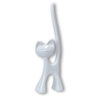 Statue Chat Design Blanc Sculpture Art Contemporain 29 X 165 X 55 Cm Achat Prix Fnac