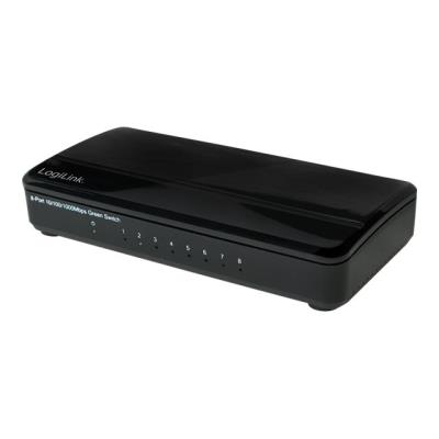 LogiLink Gigabit Desktop Switch 8-Port - switch - 8 poorten - desktop