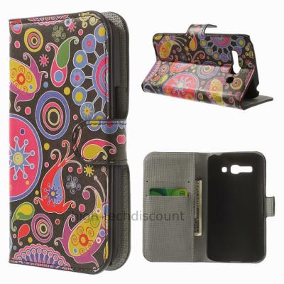 Housse etui coque portefeuille PU cuir pour Alcatel One Touch Pop C9 7047D + film ecran - PAISLEY