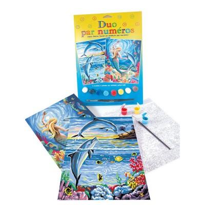 Oz International - Peinture au numéro - Débutants - Duo : Dauphins