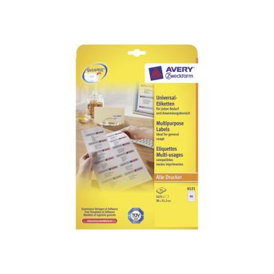 Avery Zweckform Universal - etiketten - 1625 etiket(ten)
