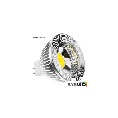 10 Ampoules LED Professionnelle MR16 5W COB EPISTAR dernière génération Couleur LED Blanc Froid