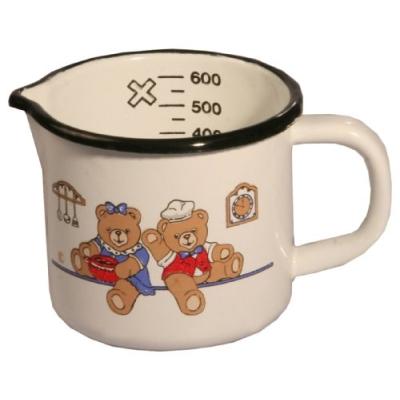 axentia 220004 pot à lait émaillé motifs assortis 10 cm