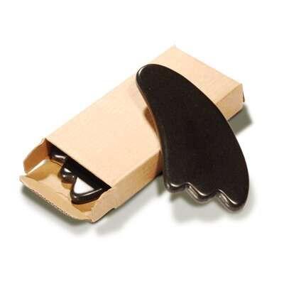 2 pierres de massage en basalte forme guasha