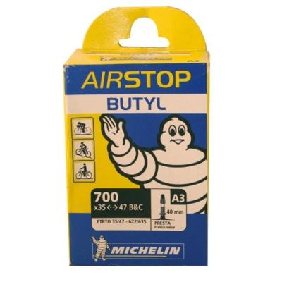 Michelin - airstop butyl a3 - chambre a air - 700 x35-47 b et c - etrto 35 47-622 635 - valve presta 40 mm