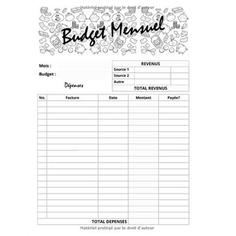 Budget mensuel Familial : Carnet Budgétaire - A4 - 145 pages – 1 an - broché  - NLFBP Editions, Livre tous les livres à la Fnac