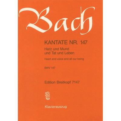 Partitions classique EDITION BREITKOPF BACH J.S. - KANTATE 147 HERZ UND MUND UND - CHANT, CHOEUR, PIANO Choeur et ensemble vocal