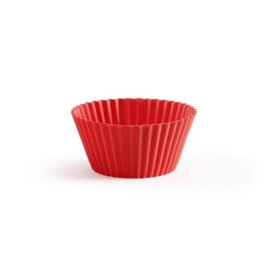 LÉKUÉ 0240100R01M033 PACK DE 6 CAISSETTES DE MUFFINS SILICONE PLATINE 7 CM