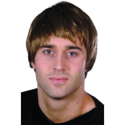 Perruque Courte Marron Homme