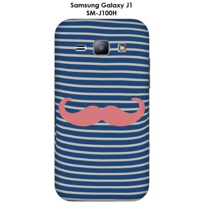 Coque Samsung Galaxy J1 - SM-J100H Marinière Moustache - 5 Strawberry Ice
