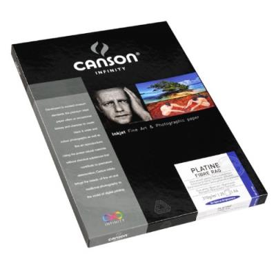 Canson InFinity Platine Fibre Boîte Papier Photo 25 Feuilles 310 g A4 Blanc