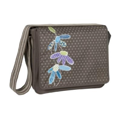 Lässig sac à langer - mallette messenger flowerpatch - taupe