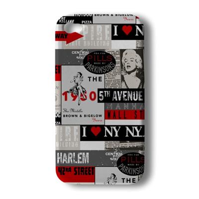 Coque Akashi Apple iPhone 4 / 4S New York AD + protection écran