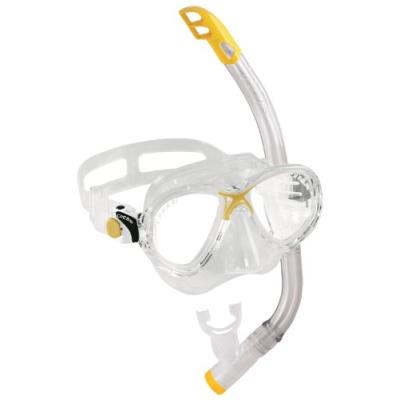 Cressi sub s.p.a. marea vip jr set de masque + tuba plongée enfant transparent jaune