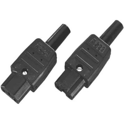 Connecteur dalimentation femelle c13, 10a, noir bachmann