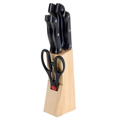 Jeu de Couteaux avec Support en Bois (6 pièces)
