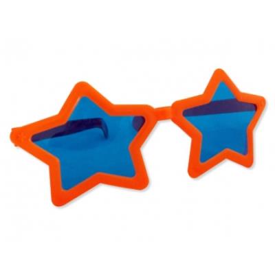 Lunettes géantes forme étoiles orange HA : déguisement fete accesssoire costume