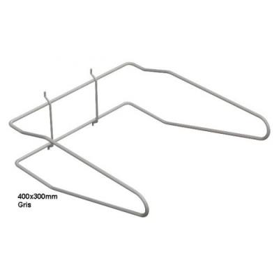 Support boite gris pour étagère murale de rangemen