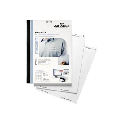 DURABLE BADGEFIX - zelfklevende zijden naametiketten - 240 rol(len)
