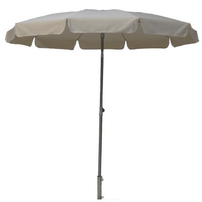 Parasol rond centré coloris Ecru - Dim : H 230 x D 200 /10 cm -PEGANE-