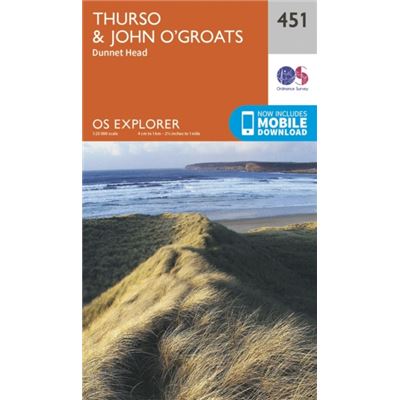 Os Explorer Map (451) Thurso And John O'Groats (Map)