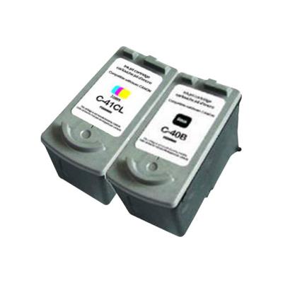 UPrint C-40/41 - 2 - zwart, kleur (cyaan, magenta, geel) - gereviseerd - inktcartridge (alternatief voor: Canon CL-41, Canon PG40)