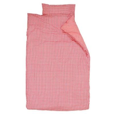 taftan - housse de couette et taie d'oreiller vichy rouge (100 x 135 cm) - rouge