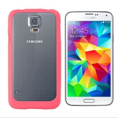 Coque samsung galaxy s5 - mocca design® - rose et transparent
