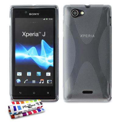 Coque Souple ORIGINALE Ultra Fine Gris , Le X,  Premium de MUZZANO pour SONY XPERIA J