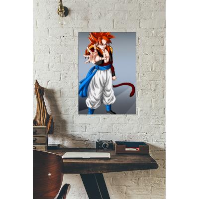 Cadre déco en plexiglas 21cm x 29.7cm épais. 3mm dragon ball gt gogeta super saiyan 4