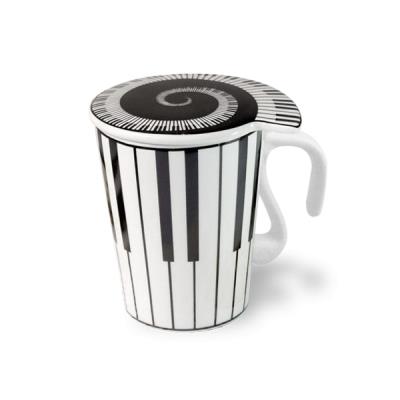 Mug style piano à couvercle tasse mug thermosensible thermo réactif chaleur