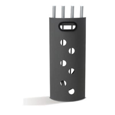 Serviteur rondo gris avec 4 accessoires