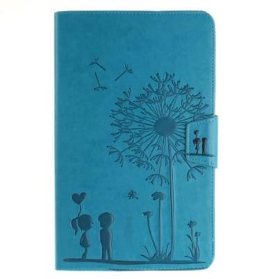 Etui en PU Dandelion Lovers pour Samsung Galaxy Tab A 10.1 (2016) T580 T585 - Blue