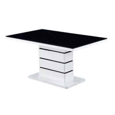 Lucia Table De Séjour 150 Cm Noir/Blanc