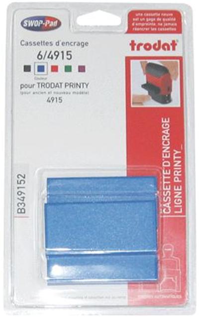 Trodat - Cassette Ref 6/4915 Encre Bleu - Blister De 3